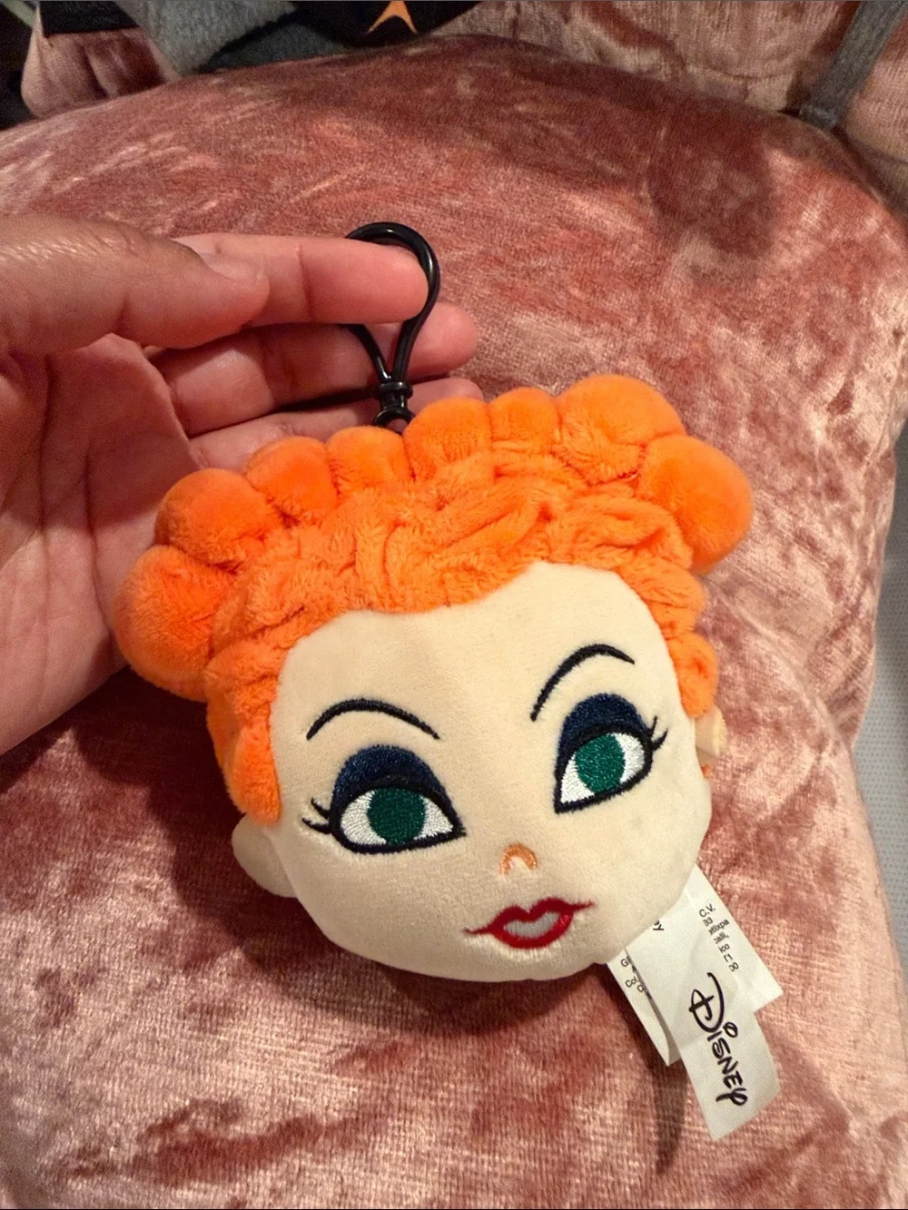 Disney Hocus Pocus Plush bag charm- Orange Hair with Green Eyes